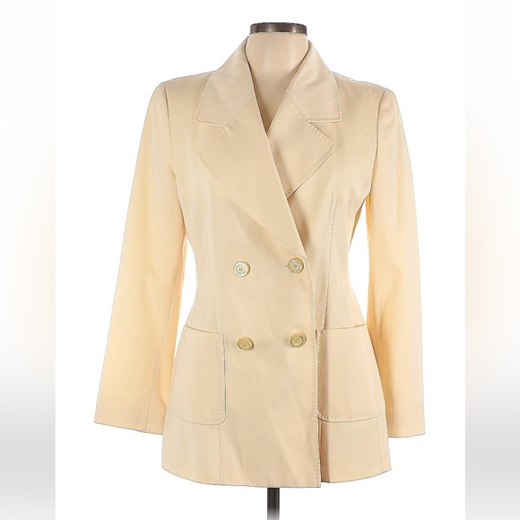 FENDI 365 Ivory 100% Wool Double Breasted Blazer 10 - Picture 2 of 15